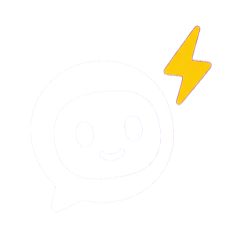 Ailly mascot — a friendly speech-bubble robot with a lightning bolt